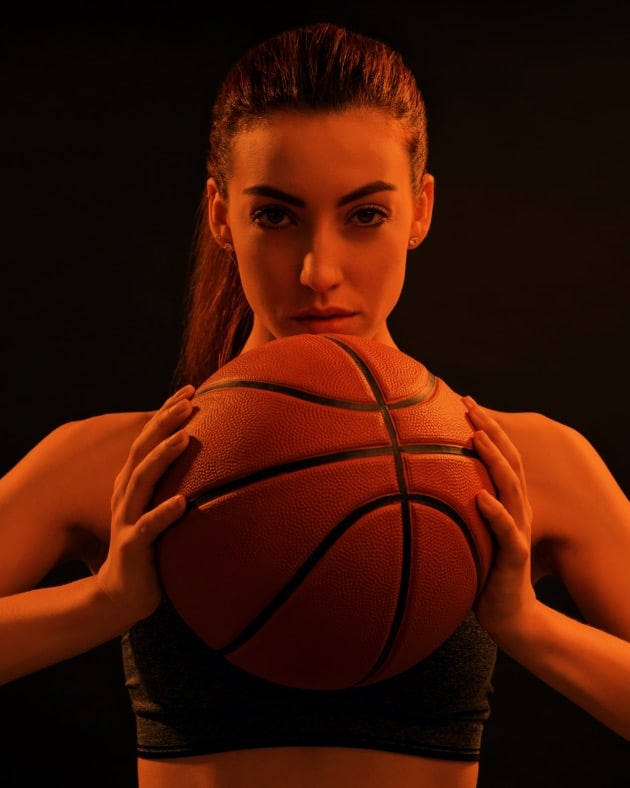 Girl with basketball